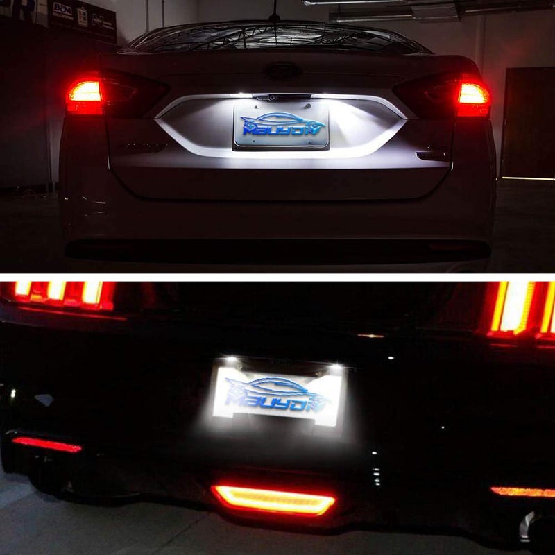 MbuyDIY LED License Plate Light Lamp Assembly Compatible with Mustang Fusion Taurus Flex Focus Lincoln MKS MKT MKX MKZ Mercury Sable Milan 6000K White, Pack of 2 - Image 5